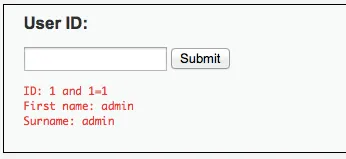 検出パターン3 "検索キー and 1=1"入力の結果